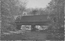SA1616 - View of old Shaker covered bridge built in 1849, no longer standing. Identified on the back., Winterthur Shaker Photograph and Post Card Collection 1851 to 1921c